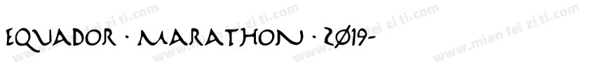 Equador Marathon 2019字体转换
